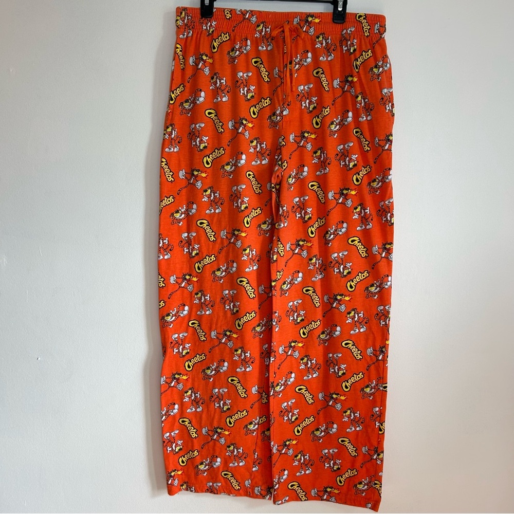 Cheetos Men's Pajama Pants Size Large Orange Lightweight Pockets Drawstring